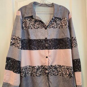 Striped Button Blouse